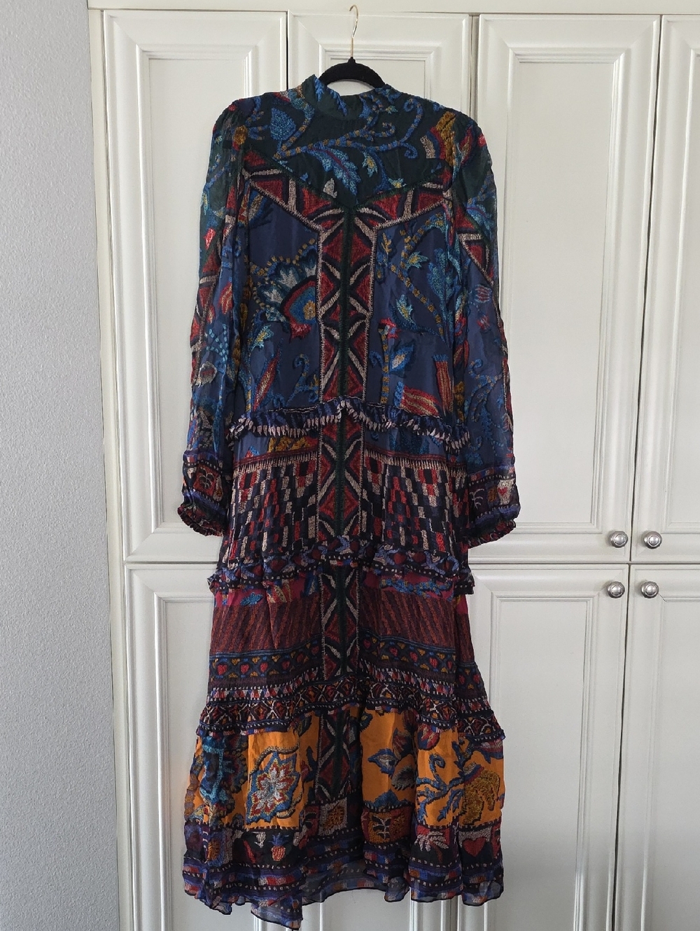 NWT FARM RIO | $335 Ainika Tapestry Tiered Maxi Dress - Picture 6 of 9